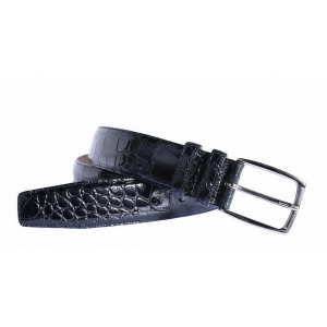 Cinturón de piel de cocodrilo alligator cosido a mano
